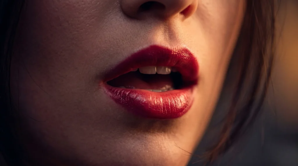 Femme épanouie dans une ambiance sensuelle et tamisée