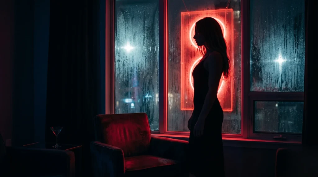 Elle se masturbe en cachette : 1 histoire vraie de Claire 9 Silhouette féminine dans une atmosphère privée et mystérieuse