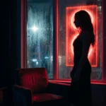 Elle se masturbe en cachette : 1 histoire vraie de Claire 16 Silhouette féminine dans une atmosphère privée et mystérieuse