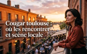 Une femme élégante contemple la ville rose depuis une terrasse baignée par la lumière dorée du soir